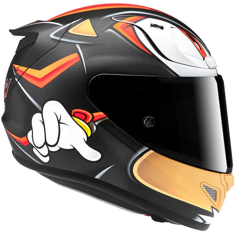 Integrální helma na motorku HJC RPHA 12 Shadow The Hedgehog MC1SF černo-červeno-oranžová výprodej