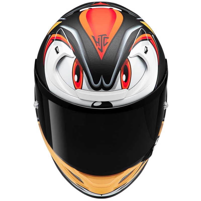 Integrální helma na motorku HJC RPHA 12 Shadow The Hedgehog MC1SF černo-červeno-oranžová výprodej