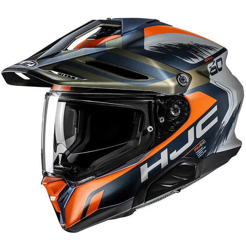 Enduro helma na motorku HJC RPHA 60 Quid MC47SF modro-šedo-oranžová
