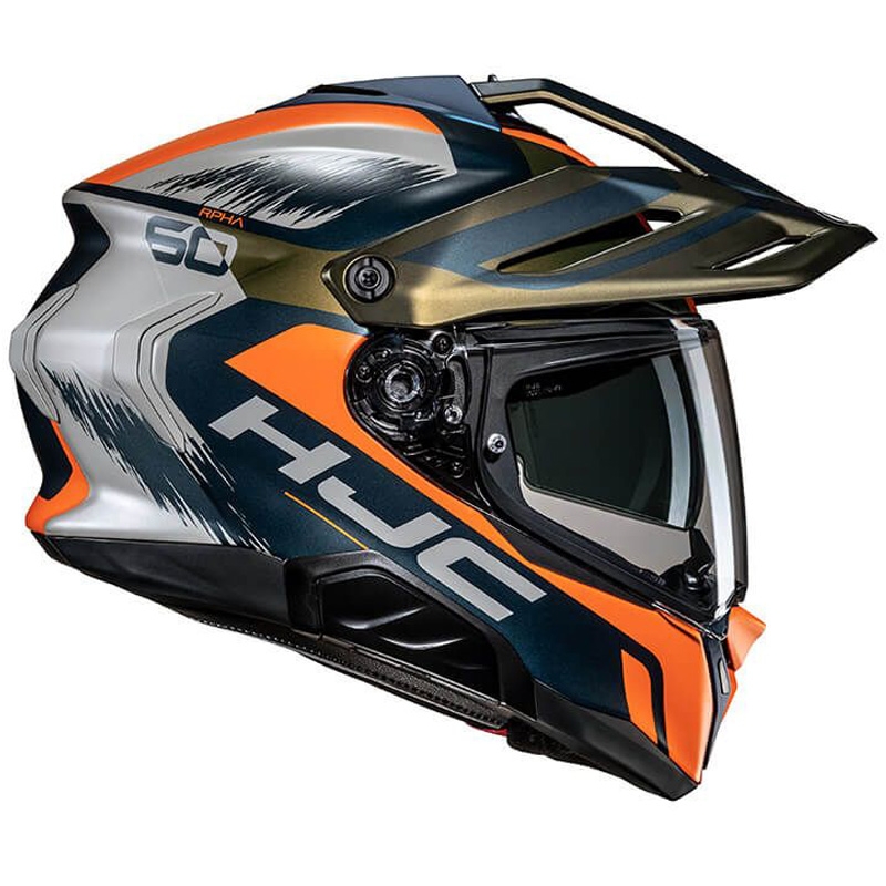 Enduro helma na motorku HJC RPHA 60 Quid MC47SF modro-šedo-oranžová