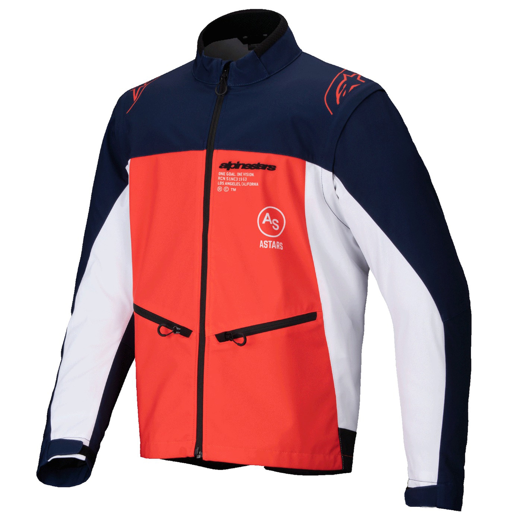 Softshellová bunda Alpinestars Lite Dura Softshell modro-oranžovo-bílá Velikost: 3XL