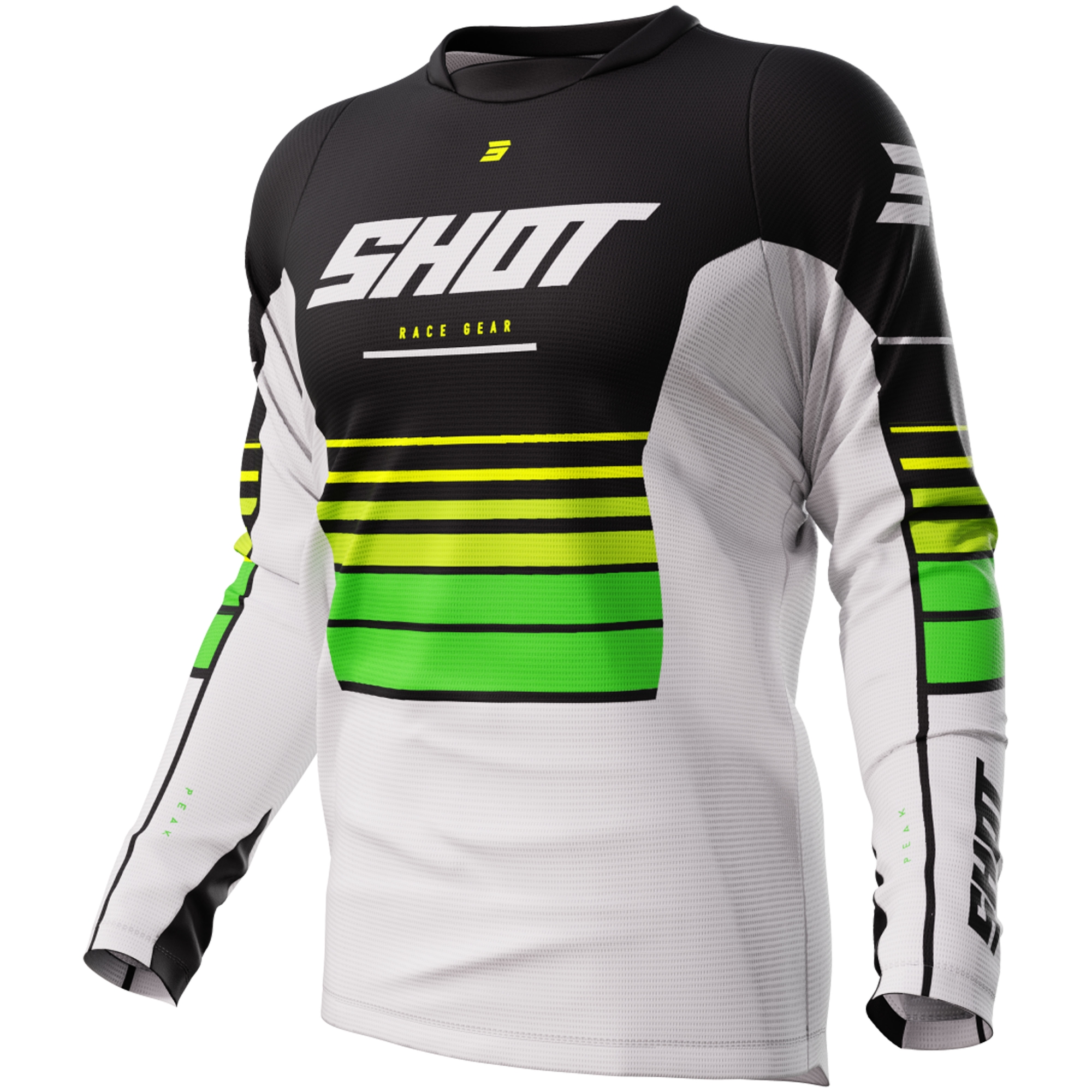 Motokrosový dres Shot Devo Peak zelený výprodej Velikost: XS