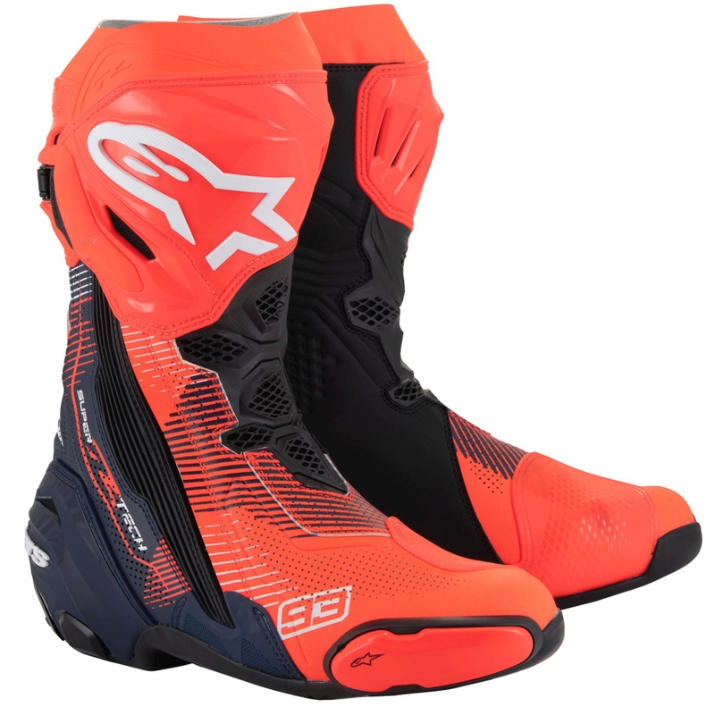 Boty na motorku Alpinestars Supertech R Vented limitovaná edice MM93 Marc Marquez fluo červeno-modro-černé