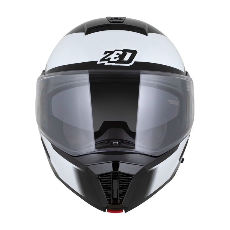 Výklopná helma na motorku ZED F19 černo-bílo-šedá