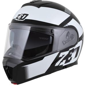 Výklopná helma na motorku ZED F19 černo-bílo-šedá