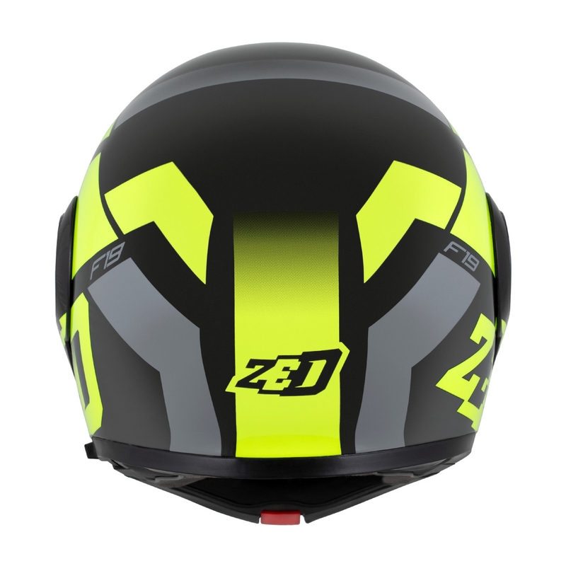 Výklopná helma na motorku ZED F19 černo-fluo žlutá