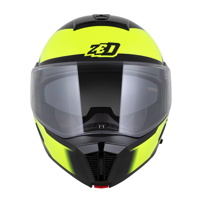 Výklopná helma na motorku ZED F19 černo-fluo žlutá