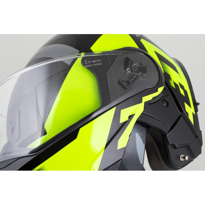 Výklopná helma na motorku ZED F19 černo-fluo žlutá