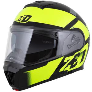 Výklopná helma na motorku ZED F19 černo-fluo žlutá