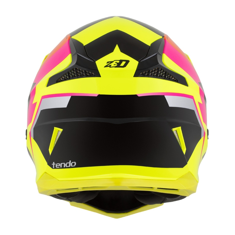 Dětská motokrosová helma ZED X1.9 Tendo fluo žluto-růžovo-oranžovo-černá