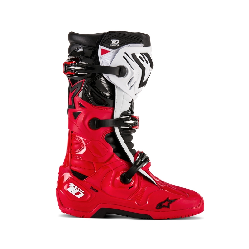 Boty na motorku Alpinestars Tech 10 Enduro červeno-černo-bílé