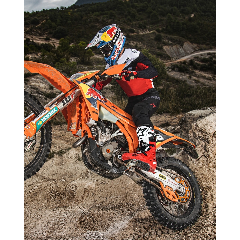 Boty na motorku Alpinestars Tech 10 Enduro červeno-černo-bílé