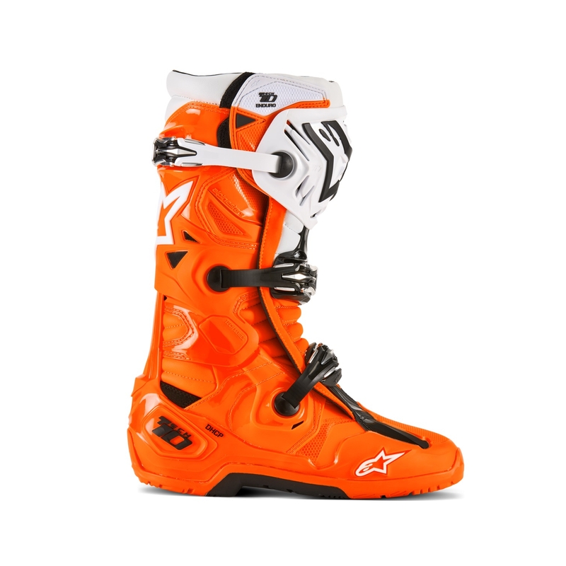 Boty na motorku Alpinestars Tech 10 Enduro fluo oranžovo-černo-bílé