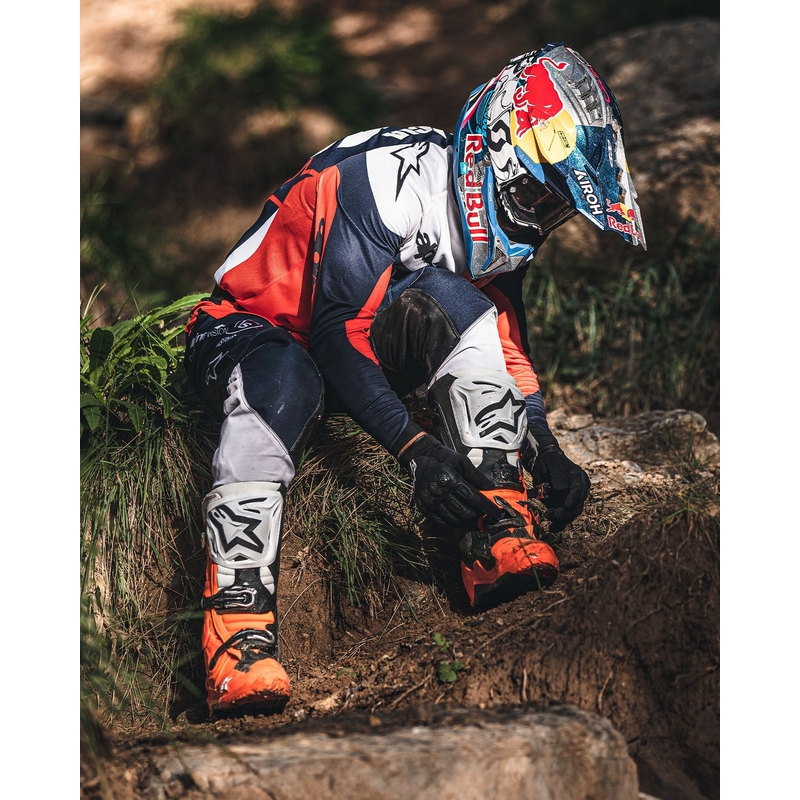 Boty na motorku Alpinestars Tech 10 Enduro fluo oranžovo-černo-bílé