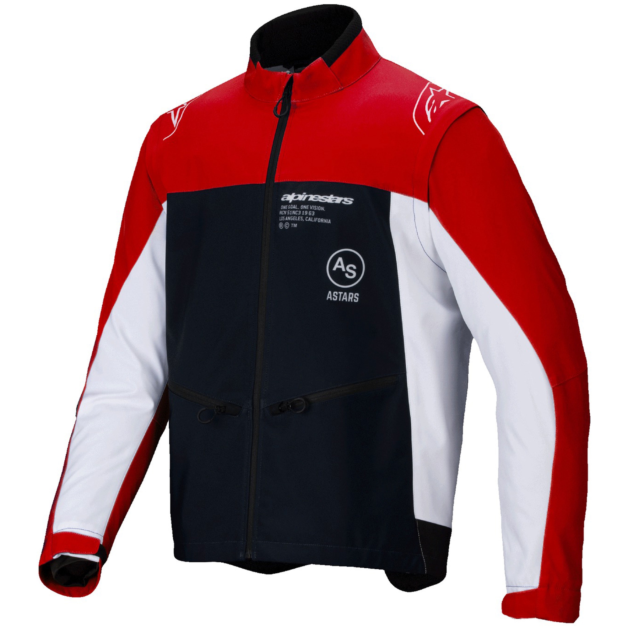 Softshellová bunda Alpinestars Lite Dura Softshell černo-červeno-bílá Velikost: S