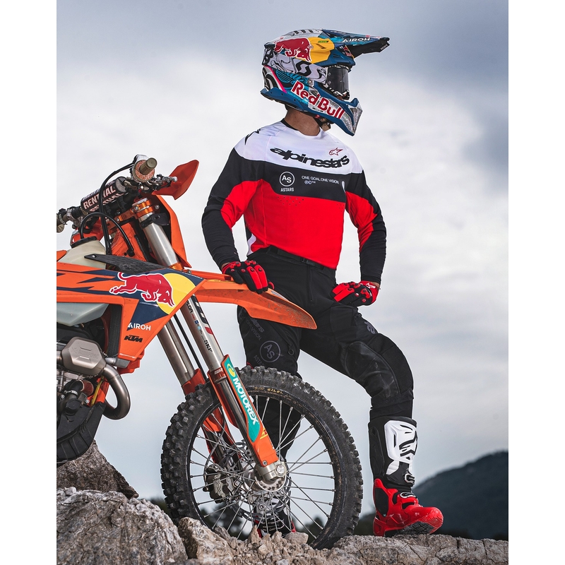 Motokrosový dres Alpinestars PRO-Dura černo-červeno-bílý