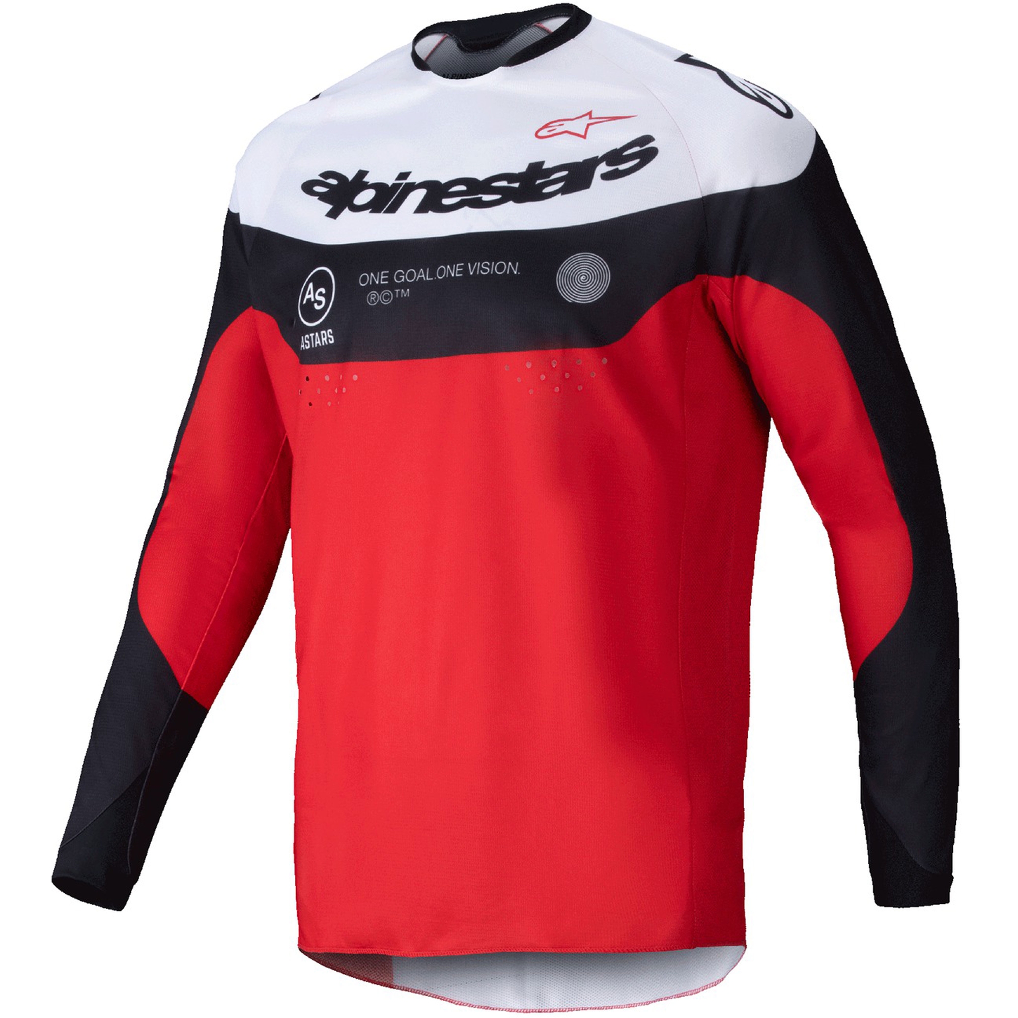 Motokrosový dres Alpinestars PRO-Dura černo-červeno-bílý Velikost: S