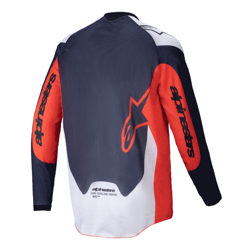 Motokrosový dres Alpinestars PRO-Dura modro-oranžovo-bílý