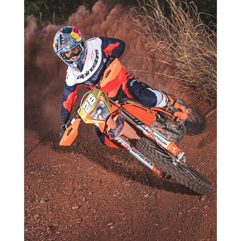 Motokrosové kalhoty Alpinestars PRO-Dura modro-oranžovo-bílé