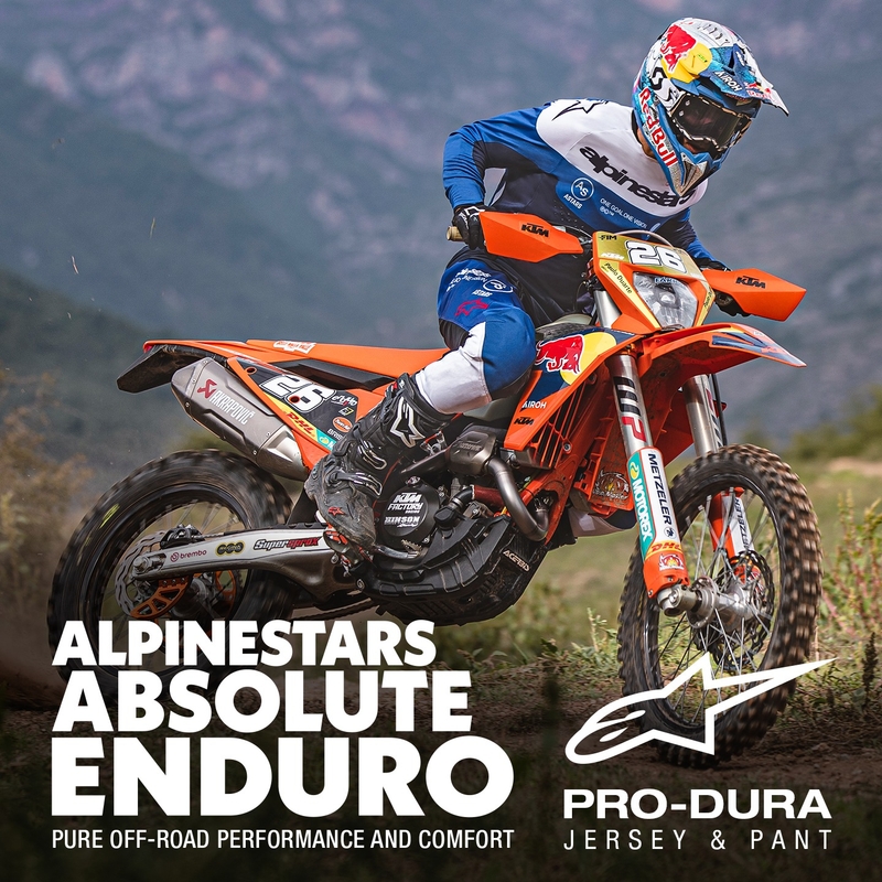 Motokrosové kalhoty Alpinestars PRO-Dura modro-bílé
