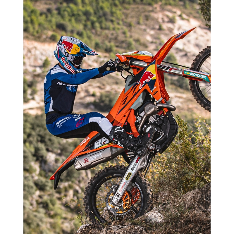 Motokrosové kalhoty Alpinestars PRO-Dura modro-bílé