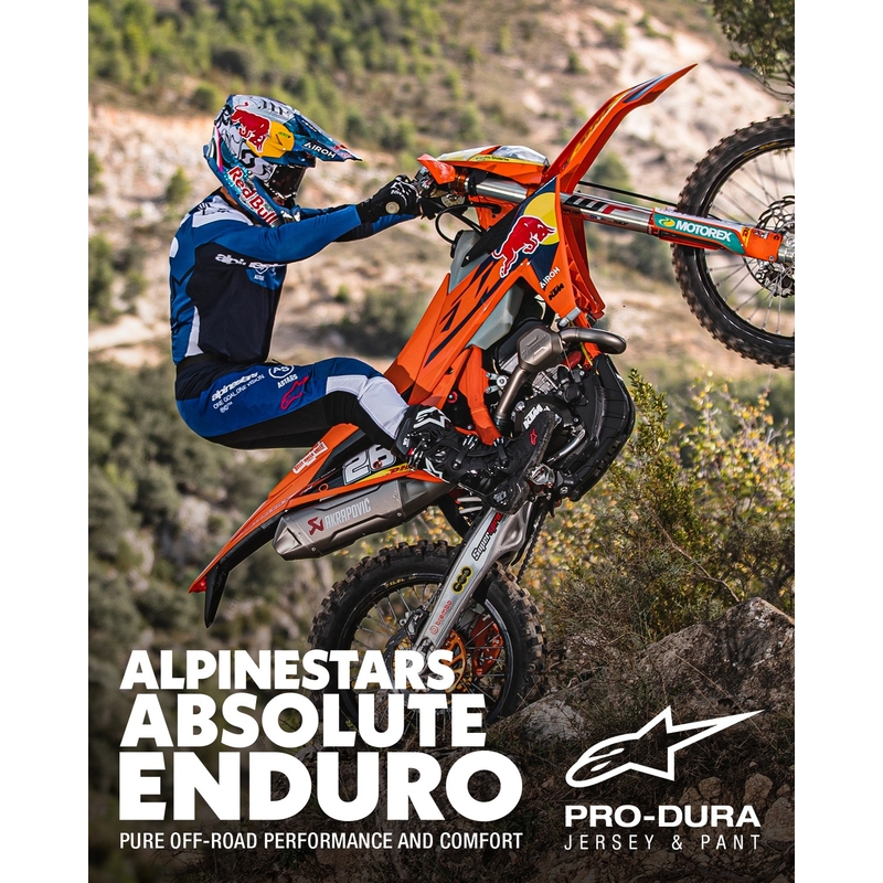 Motokrosové kalhoty Alpinestars PRO-Dura modro-bílé