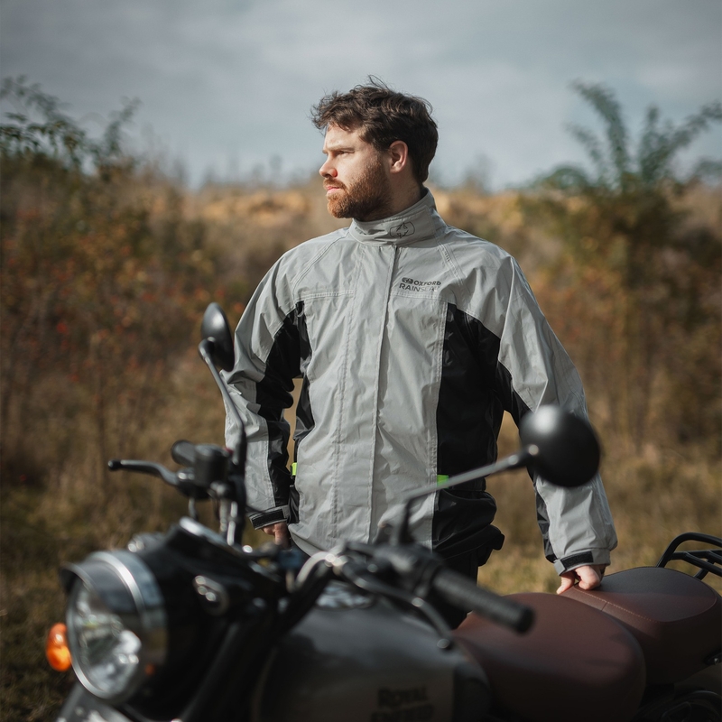 Nepromokavá bunda Oxford Rain Seal reflexní šedá