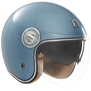 Otevřená helma na motorku NOX PREMIUM Heritage tyrkysová