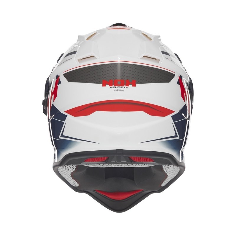 Enduro helma na motorku NOX N312 Vapor bílo-černo-modrá