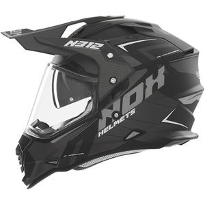 Enduro helma na motorku NOX N312 Vapor matná černo-šedá