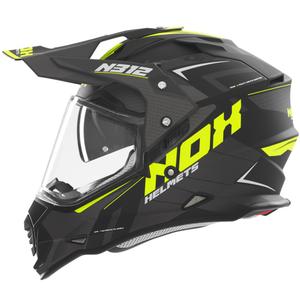 Enduro helma na motorku NOX N312 Vapor matná černo-žlutá