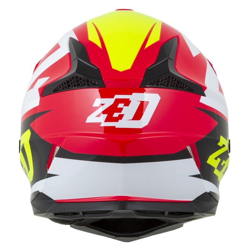 Motokrosová helma na motorku ZED X1.9 Targa červeno-fluo žluto-černo-bílá