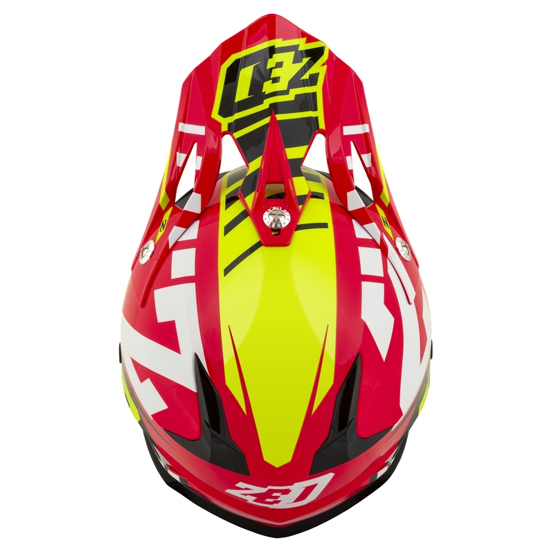 Motokrosová helma na motorku ZED X1.9 Targa červeno-fluo žluto-černo-bílá