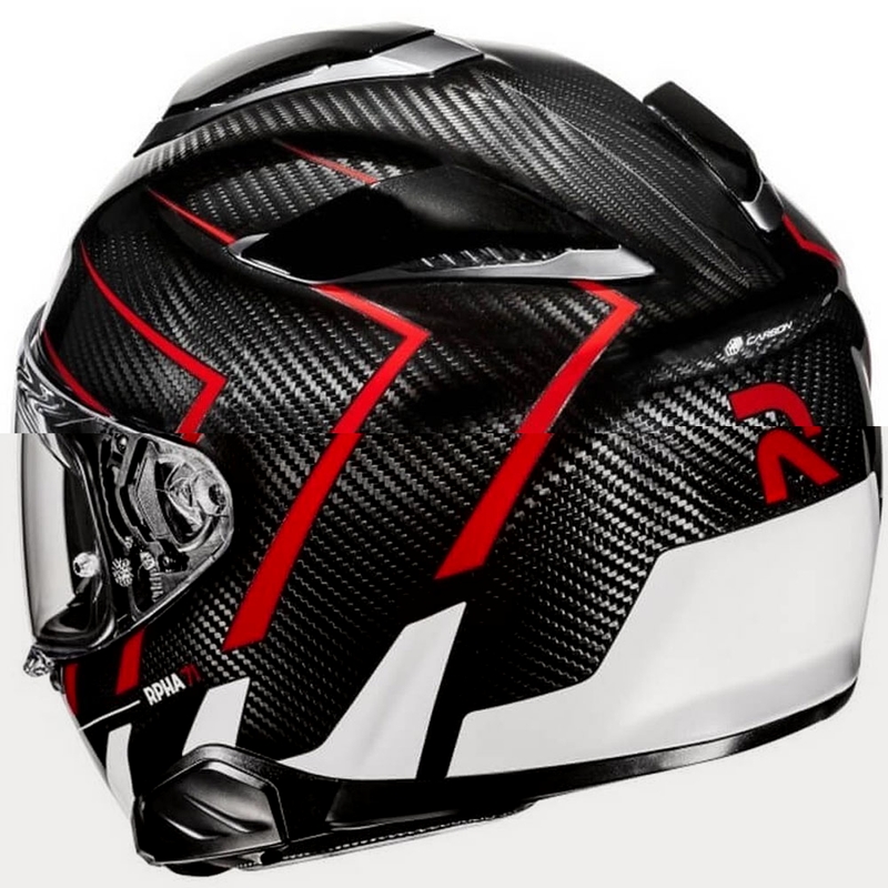 Integrální helma na motorku HJC RPHA 71 CARBON Cano MC1 černo-červeno-bílá