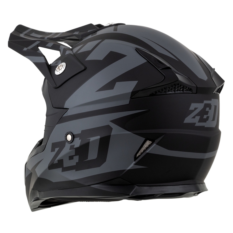 Motokrosová helma na motorku ZED X1.9 Targa matná šedo-černá