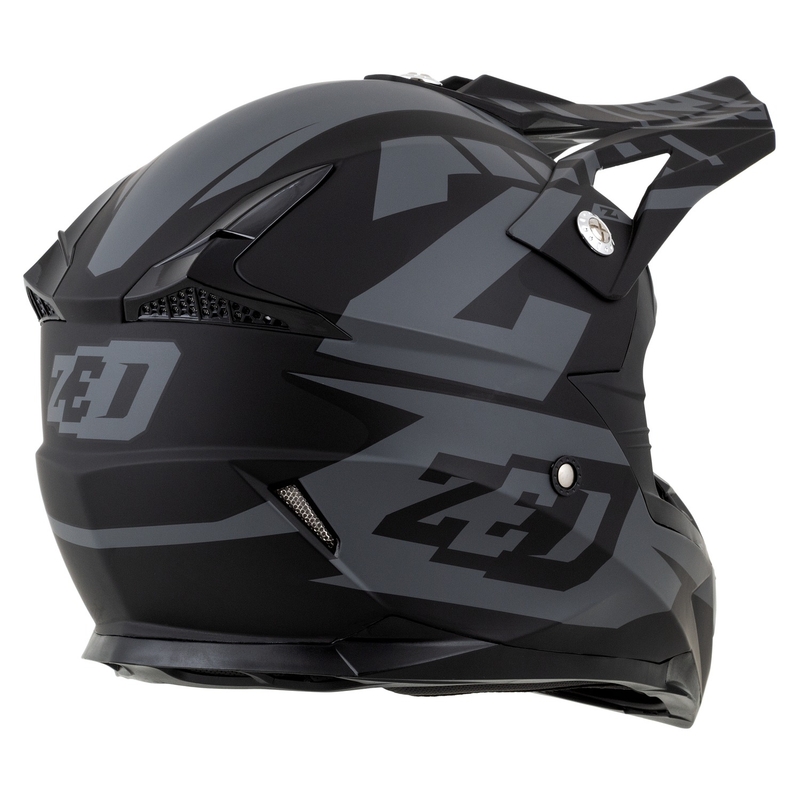 Motokrosová helma na motorku ZED X1.9 Targa matná šedo-černá