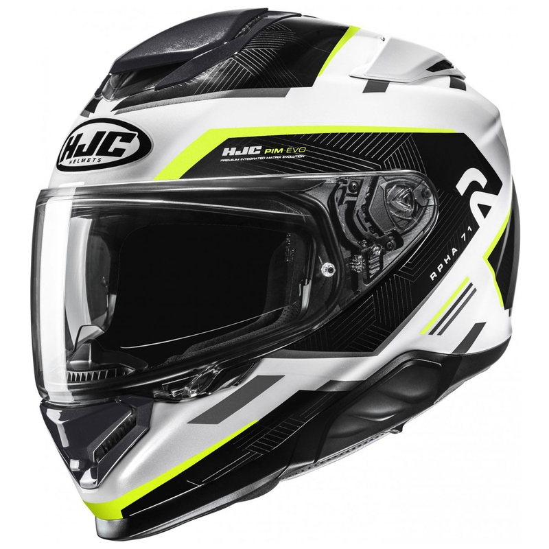 Integrální helma na motorku HJC RPHA 71 Ellon MC3H bílo-černo-fluo žlutá