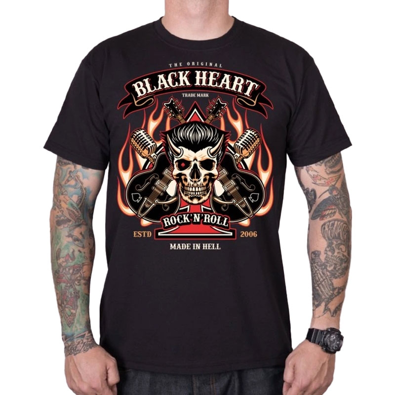 Tričko Black Heart HillBilly Boy černé Velikost: M
