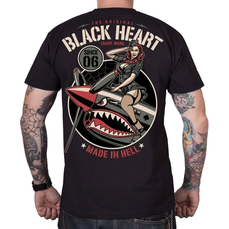 Tričko Black Heart Air Fighter černé Velikost: M