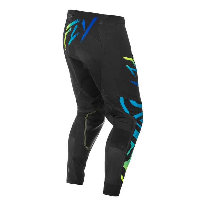Motokrosové kalhoty FLY Racing Evolution černo-modro-fluo žluté