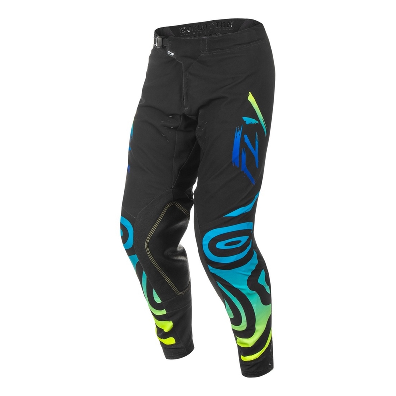 Motokrosové kalhoty FLY Racing Evolution černo-modro-fluo žluté