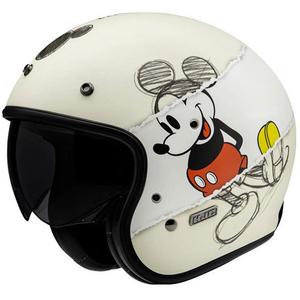 Otevřená helma na motorku HJC V31 Disney Mickey Sketch MC1SF bílo-černá