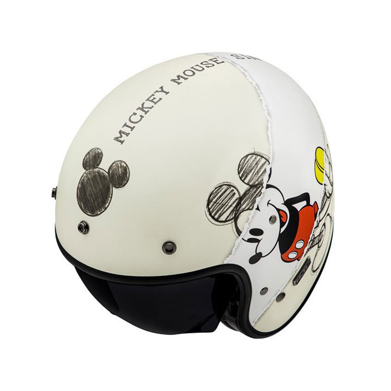 Otevřená helma na motorku HJC V31 Disney Mickey Sketch MC1SF bílo-černá