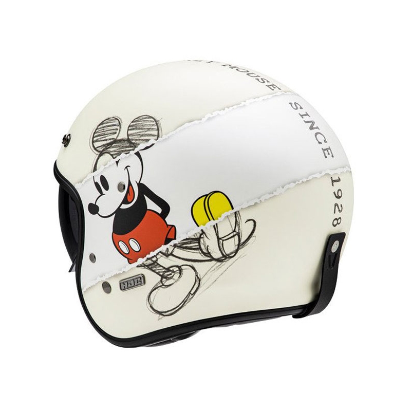 Otevřená helma na motorku HJC V31 Disney Mickey Sketch MC1SF bílo-černá