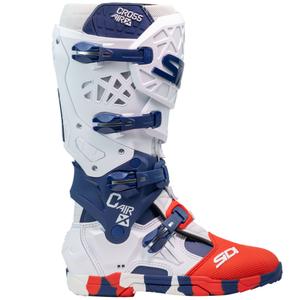 Boty na motorku SiDi Crossair X bílo-modro-červené