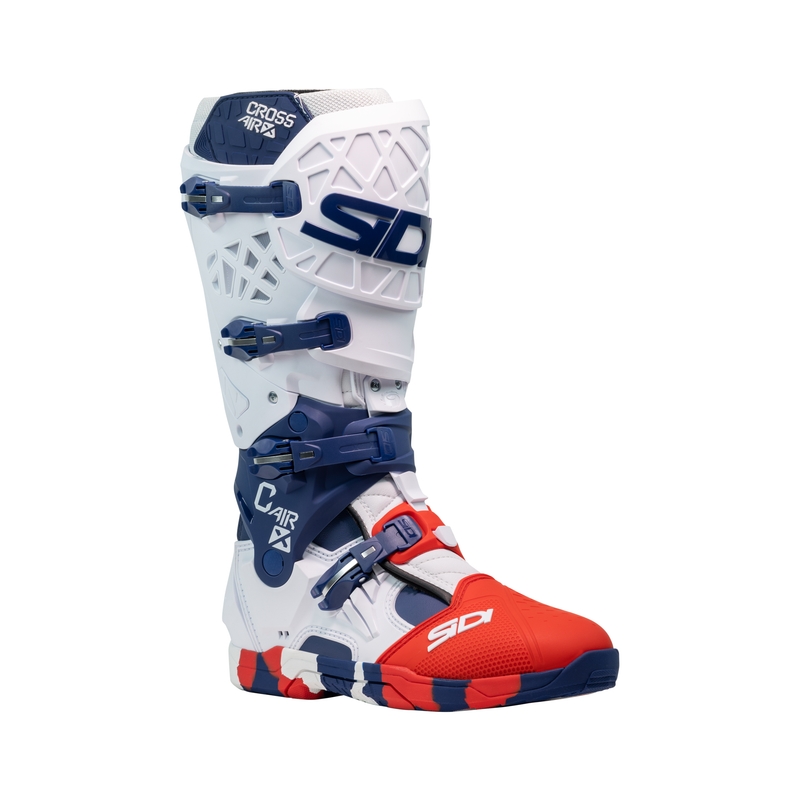 Boty na motorku SiDi Crossair X bílo-modro-červené