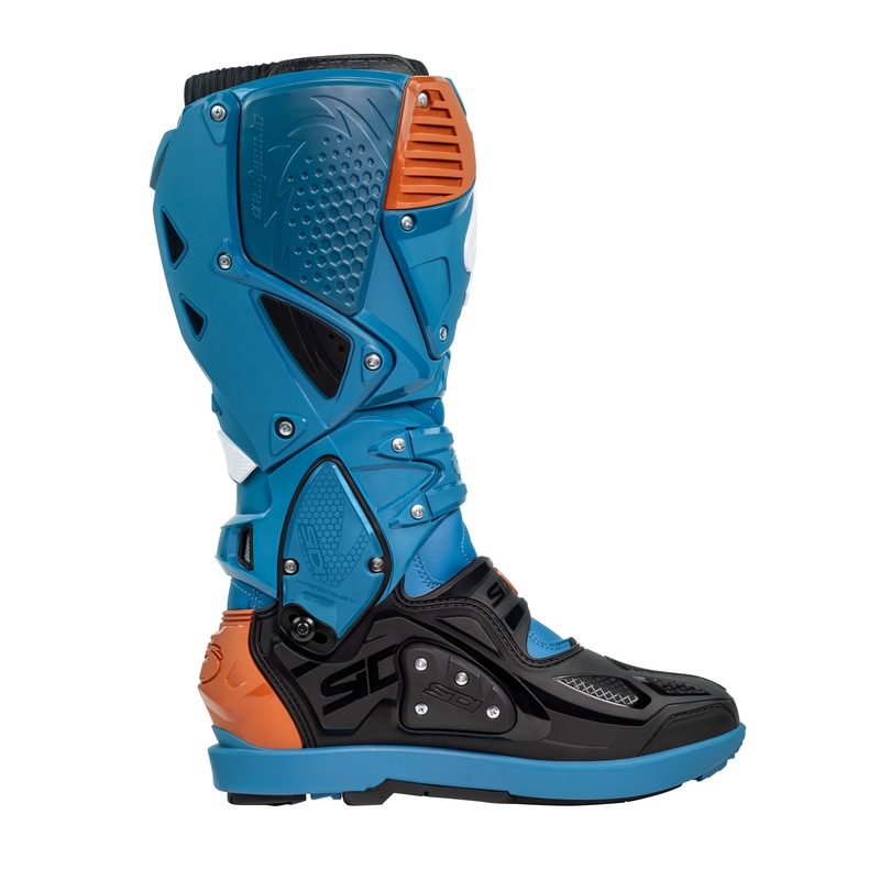 Boty na motorku SiDi Crossfire 3 SRS modro-bronzové