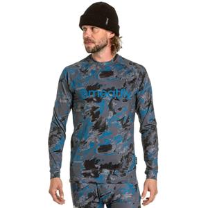 Pánské termo tričko Meatfly Avery modro-šedé camo