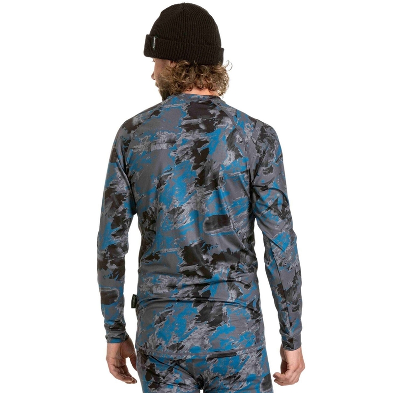 Pánské termo tričko Meatfly Avery modro-šedé camo