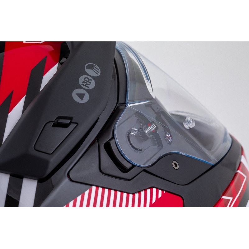 Enduro helma Cassida Road Runner TechniX červeno-černo-bílo-šedá